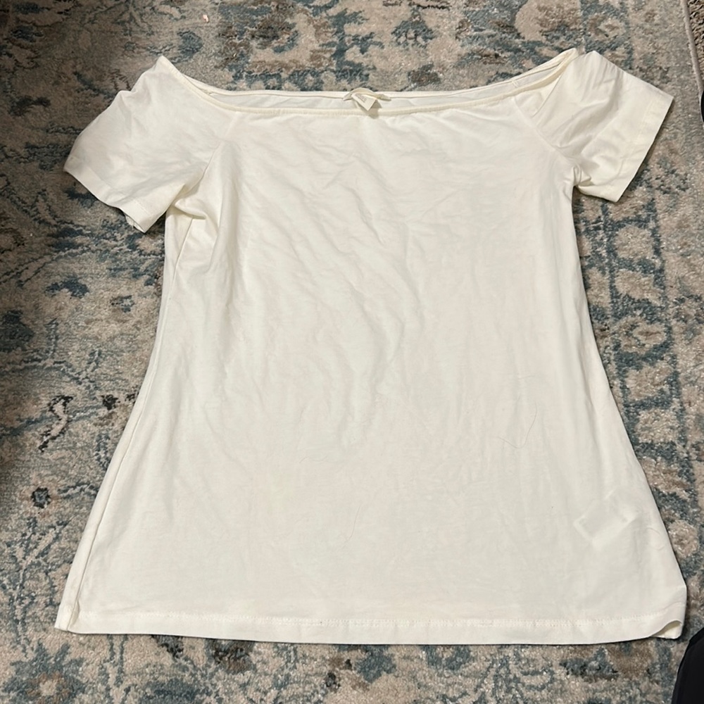 Cream short sleeve h&m top